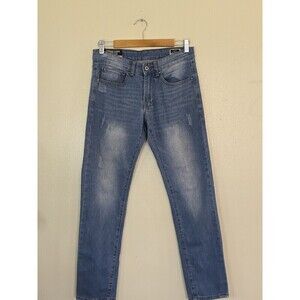 Amongst Others Mens Jeans 28x30 Slim Stretch Denim Zip Fly Pants Blue